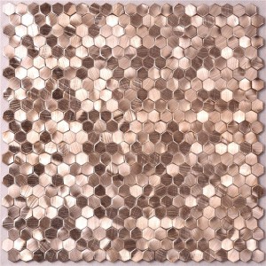 neuankömmlinge aus metall mosaik - fliesen rose gold brown wand kunst