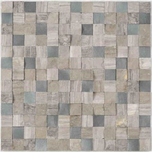 Konkurrenzfähiger Preis-Ausgangskunst-Design-Würfel 3D Innennatürliche Dekorations-Stein-Mosaik-Wand-Fliese