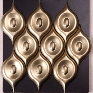 Verzauberte Goldmetall 3D-Muster-dekorative Fliesen