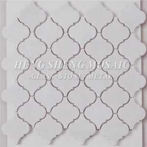 HSC43 Carrara Weiß Natürlicher Marmor Stein Hexagon Waterjet Laterne Shaped Mosaic Fliesen für Küche Backsplash Badezimmerboden Wand