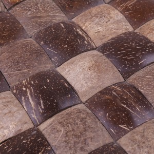 Antike natürliche quadratische Kokosnussschalen-Mosaik-dekorative Wandfliese